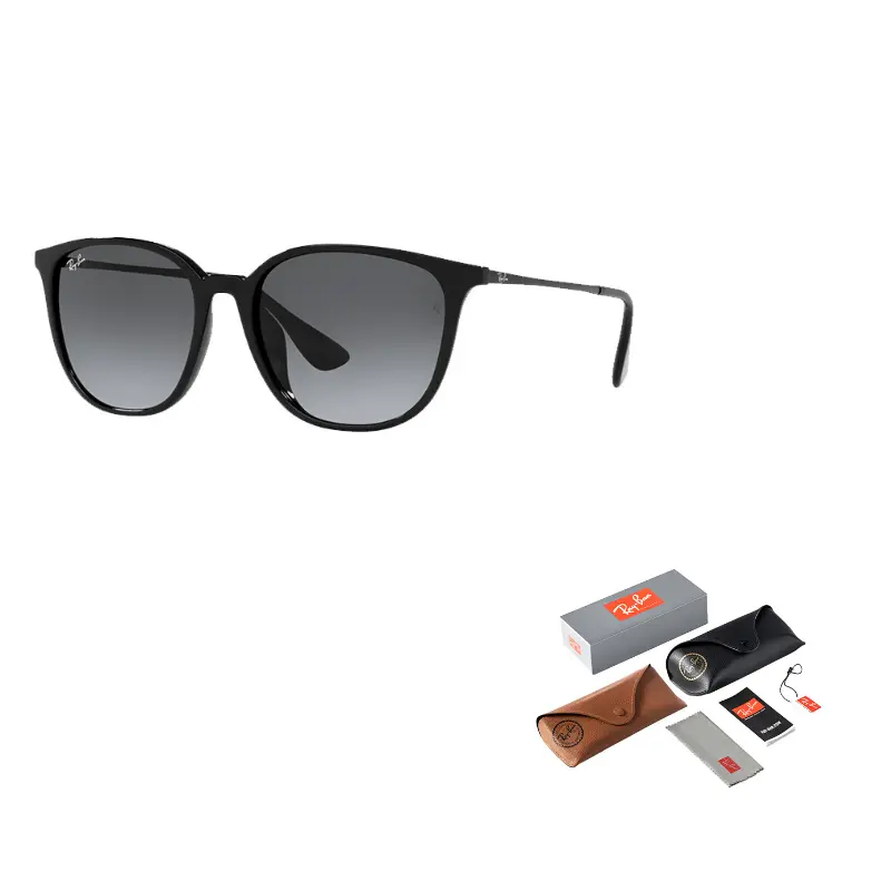 

RayBan Квадратные солнцезащитные очки унисекс, Black Frame with Dark Gray Gradient 601/8G