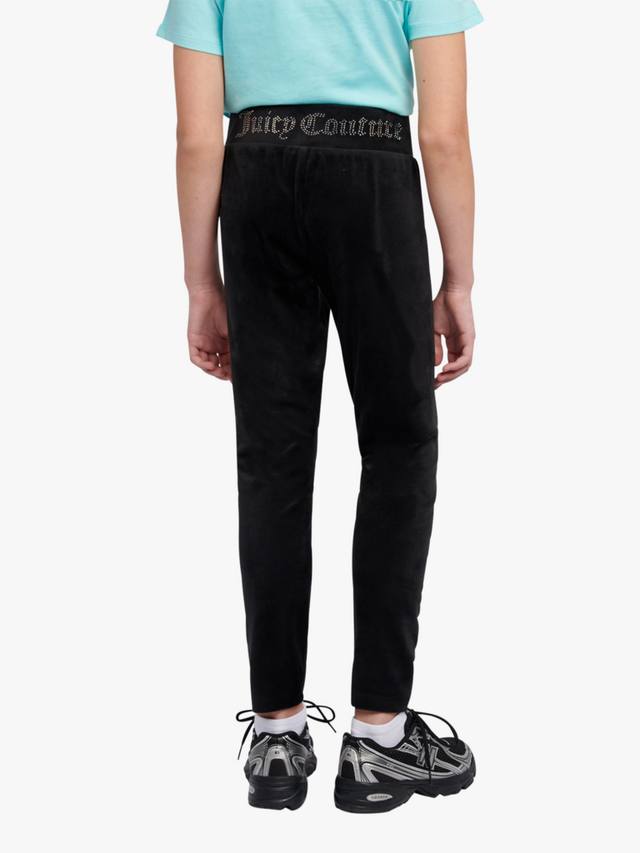 Детские велюровые леггинсы Juicy Couture, Jet Black — фото 3