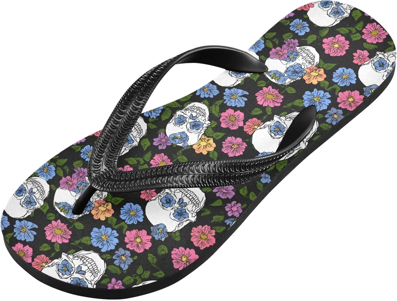 

MNSRUU Women Men Flip Flops Skull Flip Flops Womens Slides Men Сандалии Shower Slippers for Beach XS-XXL