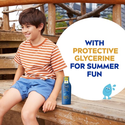 Детский солнцезащитный крем NIVEA Sun Kids Protect & Care SPF 50+ Lotion 200ml Moisturising Sun Cream Fast-Absorbing Bottle — фото 2