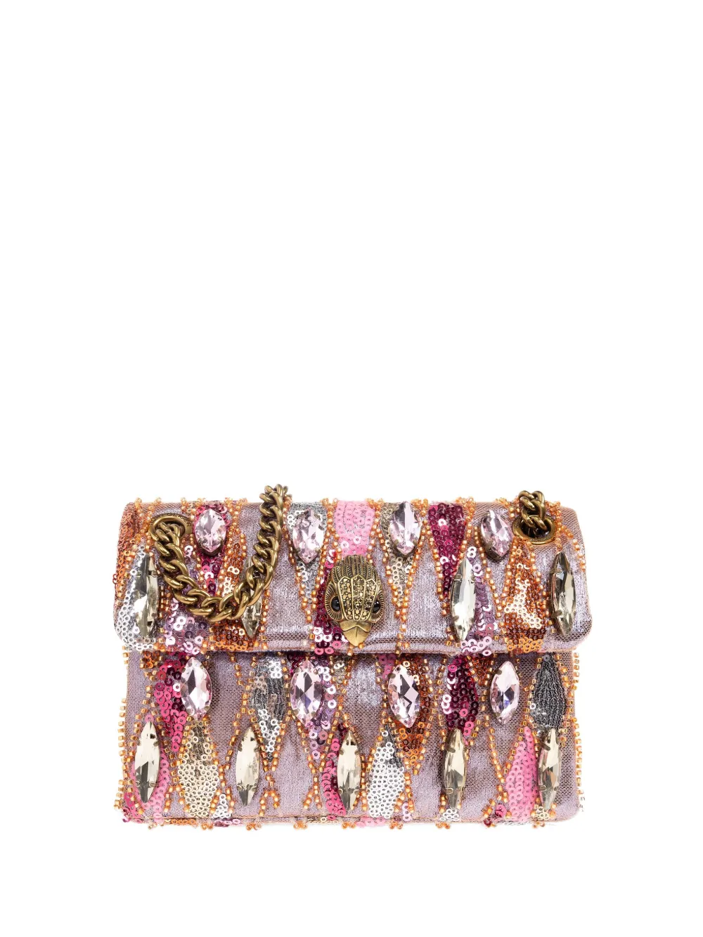 

Мини-сумка-тоут Kensington с пайетками Kurt Geiger London, розовый