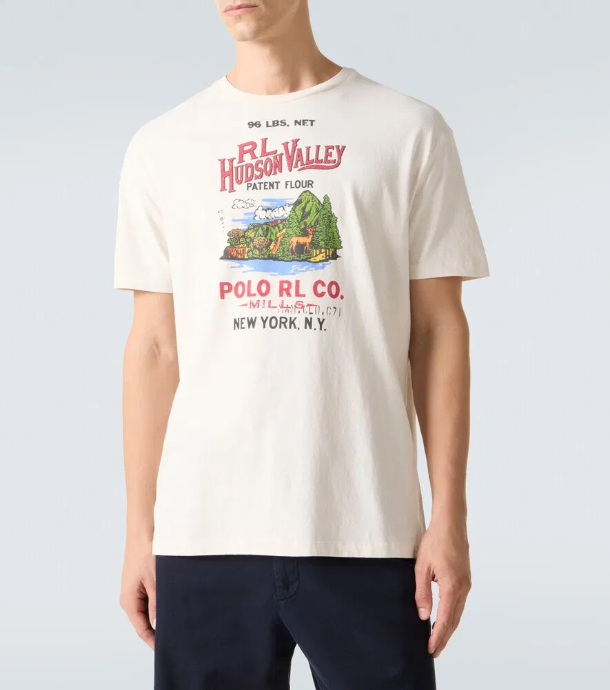 Футболка из хлопкового трикотажа с принтом Polo Ralph Lauren, белый — фото 3