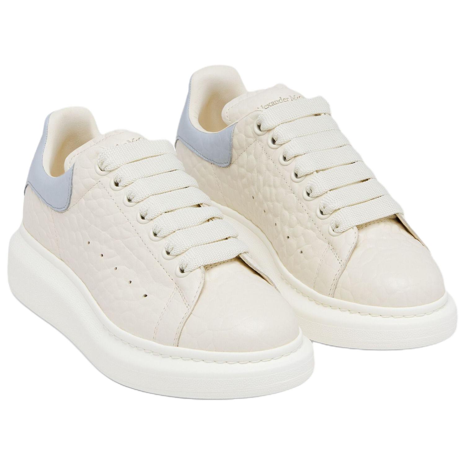 Alexander McQueen Оверсайз кроссовки low top повседневные мужские white blue — фото 4