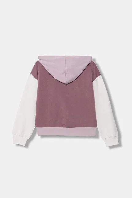 Блуза детская на молнии с капюшоном United Colors of Benetton, розовый — фото 2