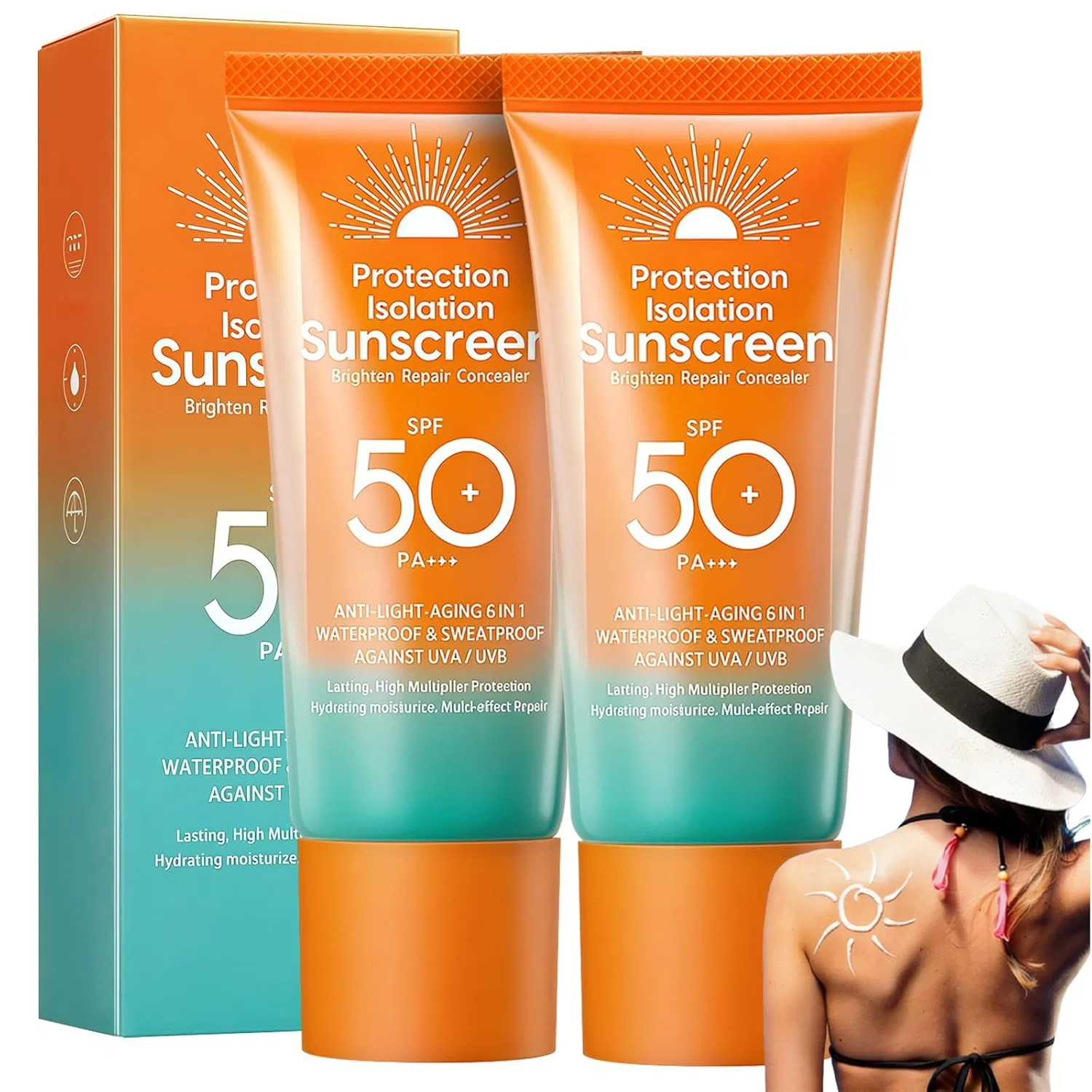 Солнцезащитное молочко SPF 50+ (2 шт.) Aonat, 2 Pack