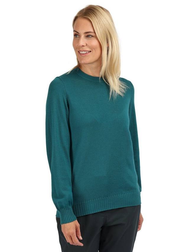 

Женский джемпер из мериносовой шерсти с круглым вырезом Rohan, Pacific Green