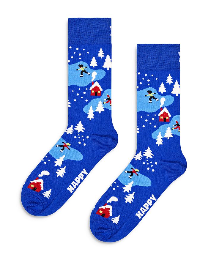 

Зимние ночные носки Happy Socks, синий