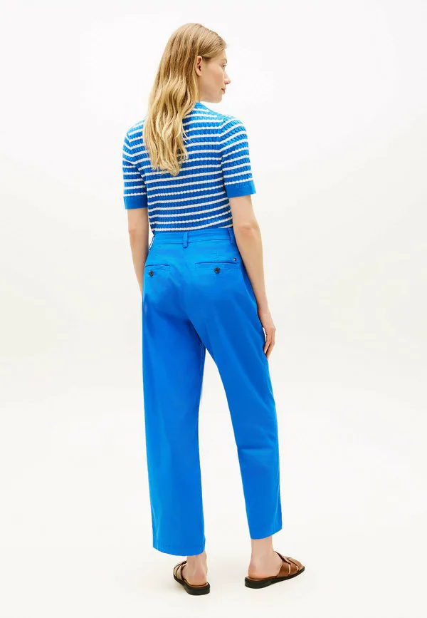 Выстиранные узкие прямые брюки-чиносы Tommy Hilfiger, Blue Orbit — фото 3