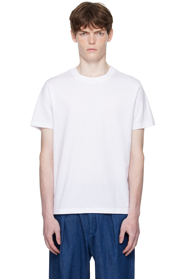 

Футболка 'a.p.c.' с вышивкой A.P.C., белый