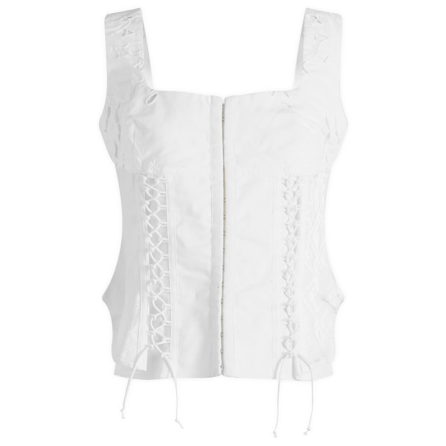 

Топ Marine Serre Regenerated Household Linen Corset Top, белый