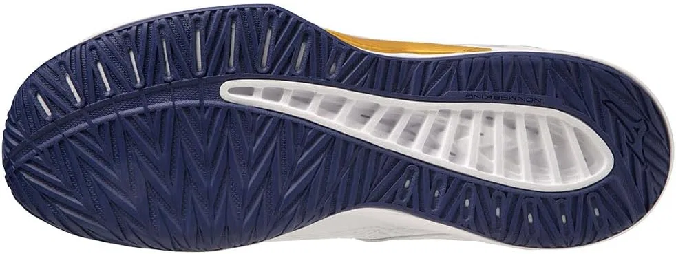 Волейбольные кроссовки Mizuno унисекс, White Blueribbon Mp Gold — фото 2