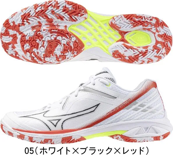 Кроссовки для бадминтона «Wave Claw 3» от Mizuno, 05 (White X Black X Red) — фото 2