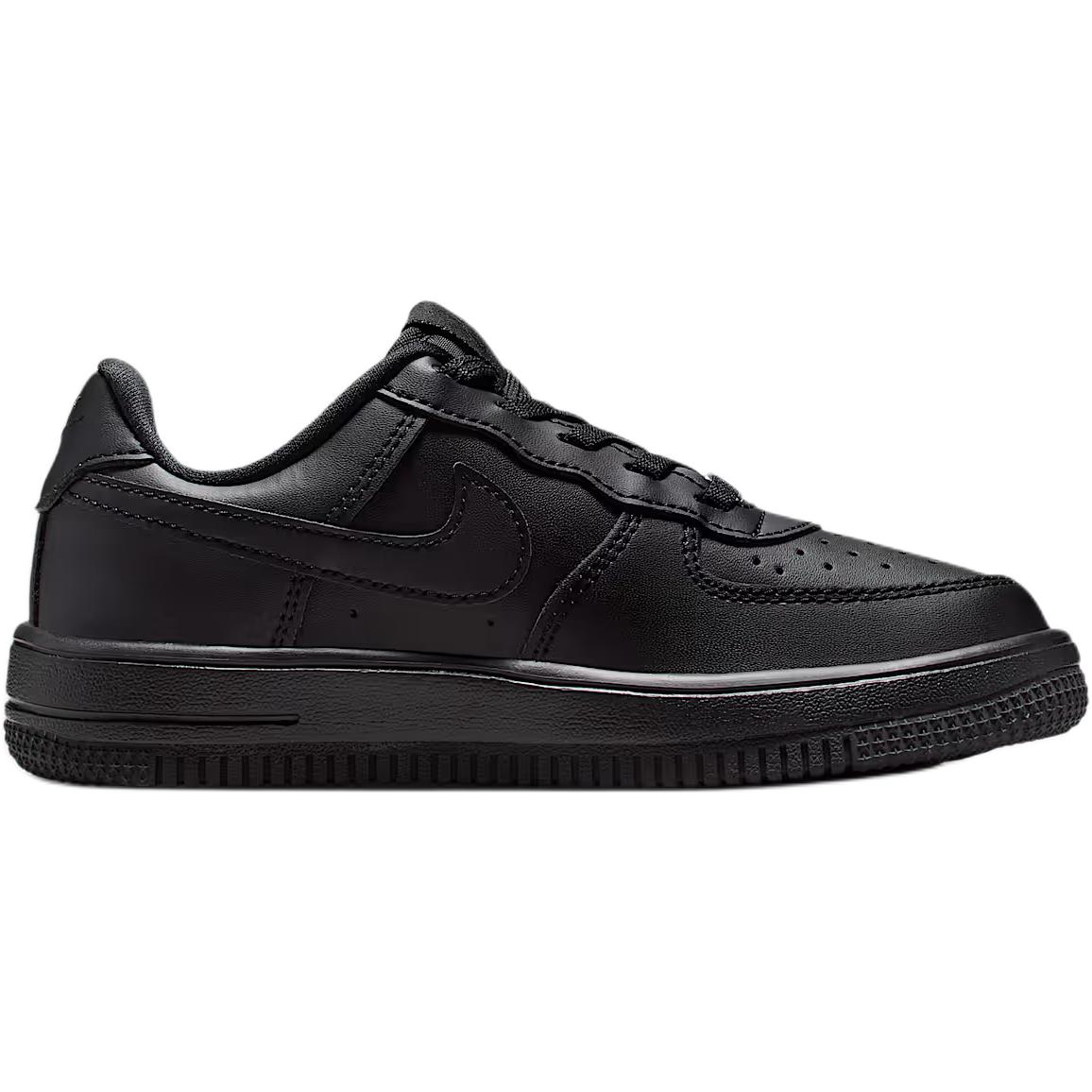 Nike Air Force 1 устойчивые к истиранию низкие детские скейтбординг кроссовки Black для детей 3-7 лет — фото 3