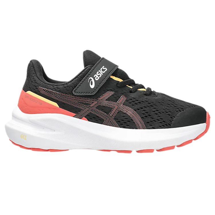 Кроссовки для бега GT 1000 13 Rebound Breathable Support с низким верхом для детей ASICS, черный — фото 2