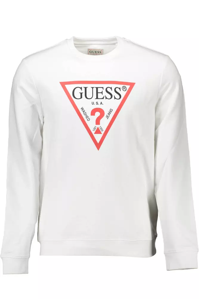 

Белый хлопковый мужской свитер Guess Shoes