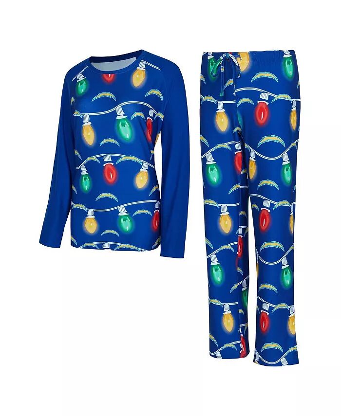 

Женский комплект из футболки и брюк Los Angeles Chargers Garland Knit Raglan с длинным рукавом Concepts Sport