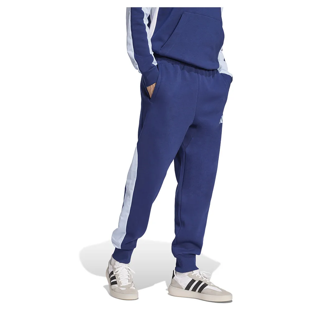 Брюки adidas Seasonal Essentials Colorblock, синий — фото 4