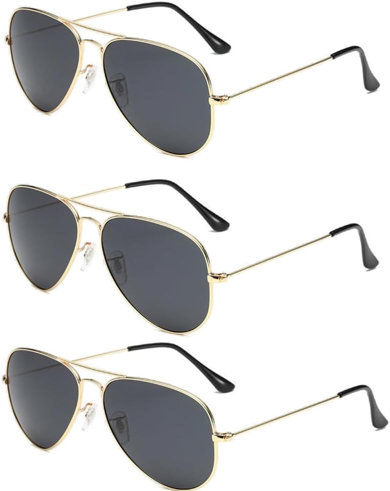 

Солнцезащитные очки для женщин и мужчин, поляризованные, квадратные солнцезащитные очки для женщин, защита от УФ-излучения, металлическая оправа Generic, 3gold Frame Black Lenses