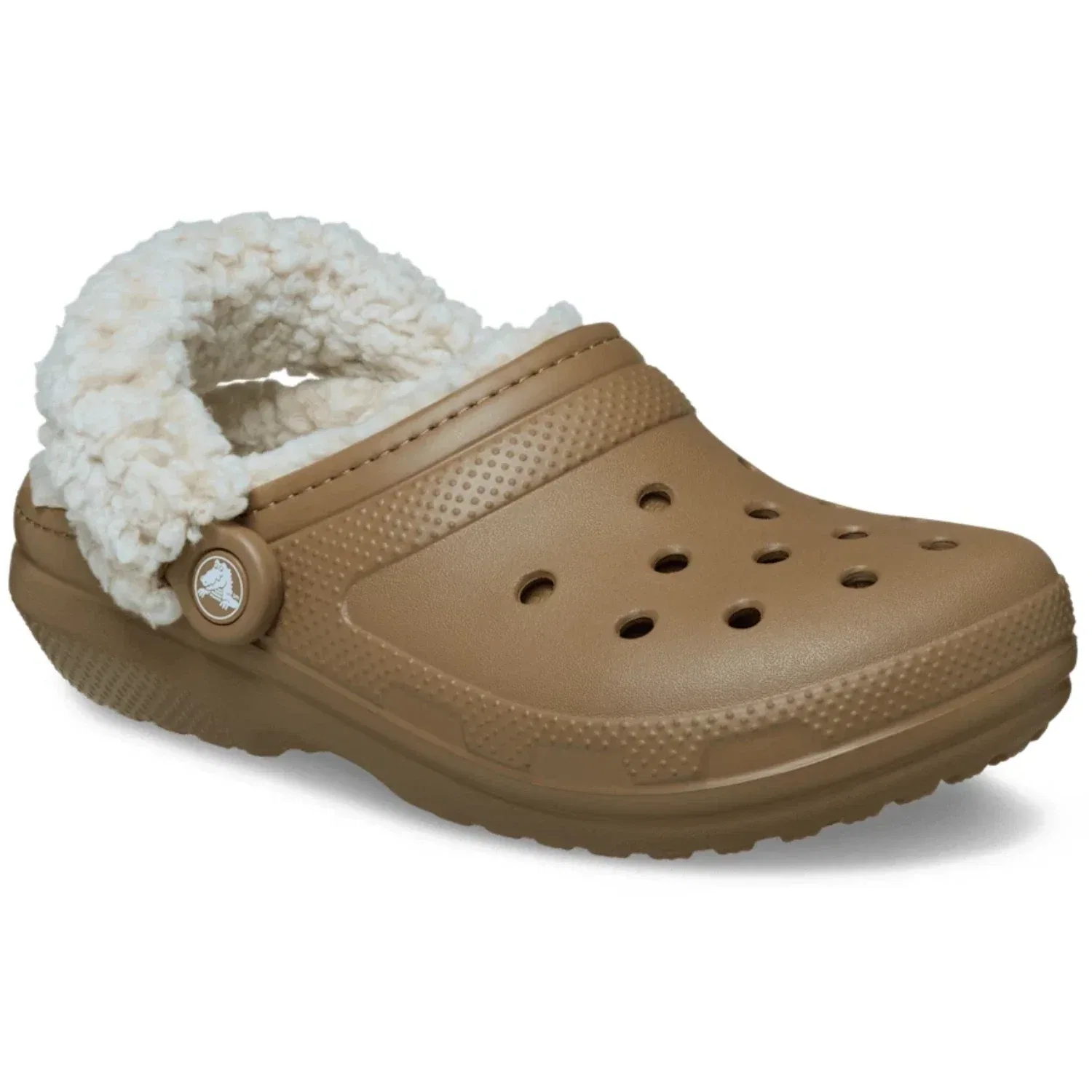 Мужские сабо Crocs Classic 211396-6UR, сепия, флисовая подкладка, удобные слипоны, JAX906, коричневый — фото 2
