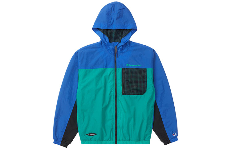 

Champion Куртка FW22 американская версия унисекс, Blue Patchwork