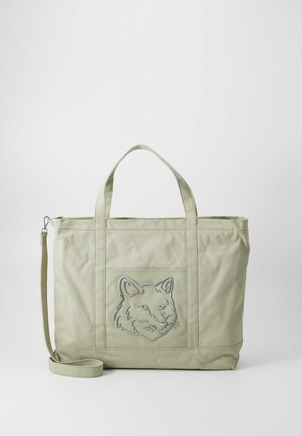 

Сумка-тоут FOX HEAD XL UNISEX Maison Kitsuné, темно-зеленый
