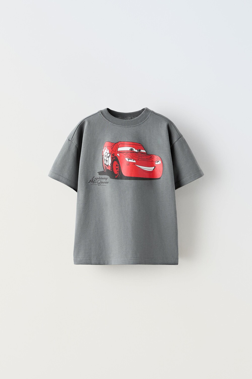 

Футболка тачки молния маккуин disney ZARA, темно-серый