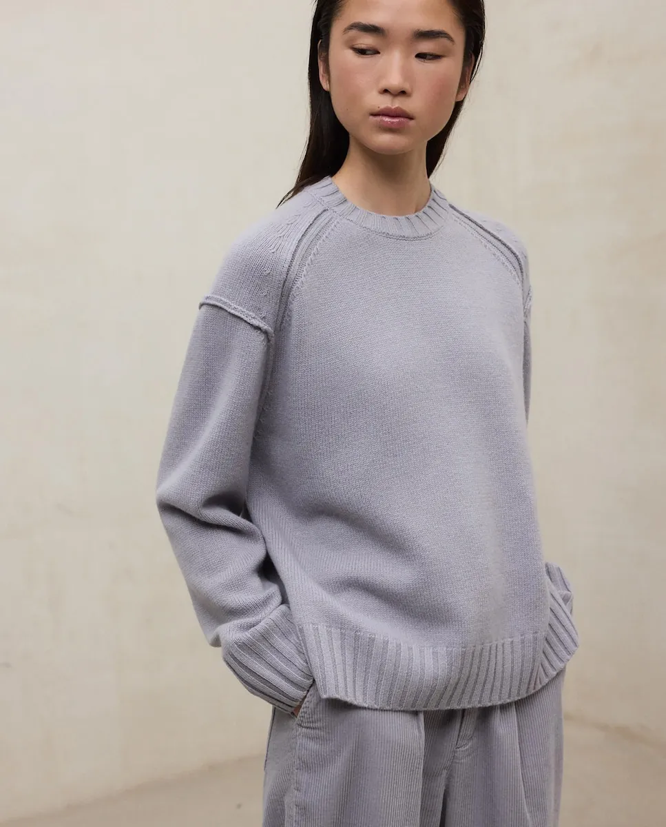 

Женский свитер из толстой пряжи с круглым вырезом Ecoalf, сиреневый