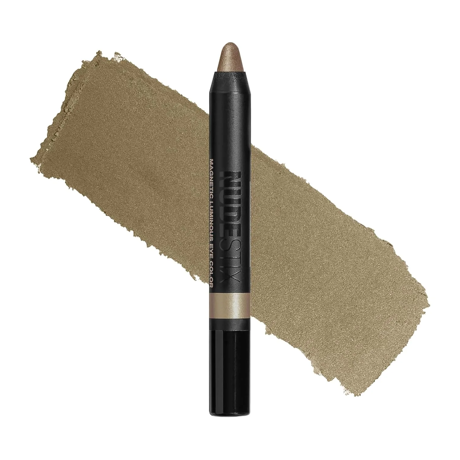 Nudestix Magnetic Luminous Eye Color - кремовые тени-карандаш 4-в-1, подводка для глаз, праймер и хайлайтер | Стойкий, водостойкий сатиновый финиш | Веганский продукт, не тестируется на животных, queen olive