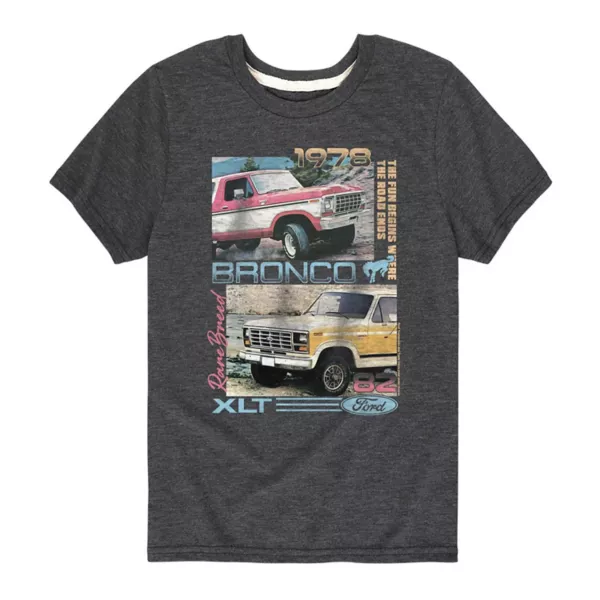 

Футболка Ford Bronco с рисунком редкой породы для мальчиков 8-20 лет Licensed Character, серый