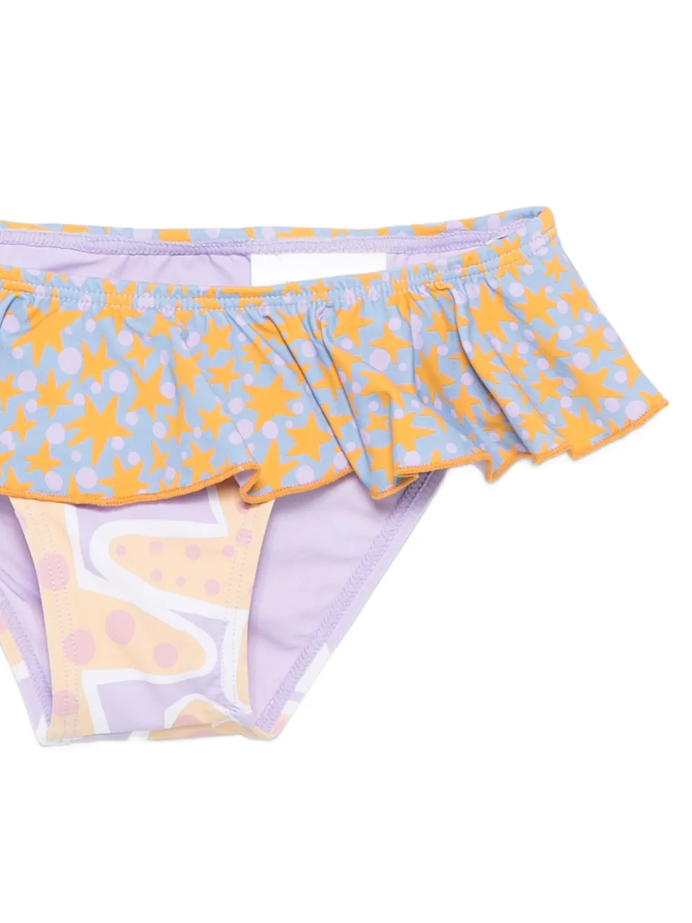 Купальник с оборками Stella Mccartney Kids, фиолетовый — фото 3