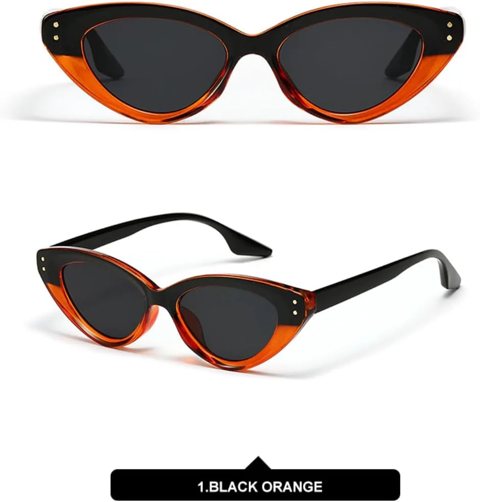 

Ретро-модные солнцезащитные очки «кошачий глаз» для женщин и мужчин, классический винтажный стиль, защита от УФ-излучения UV400 для активного отдыха SZVVBKK, Gray