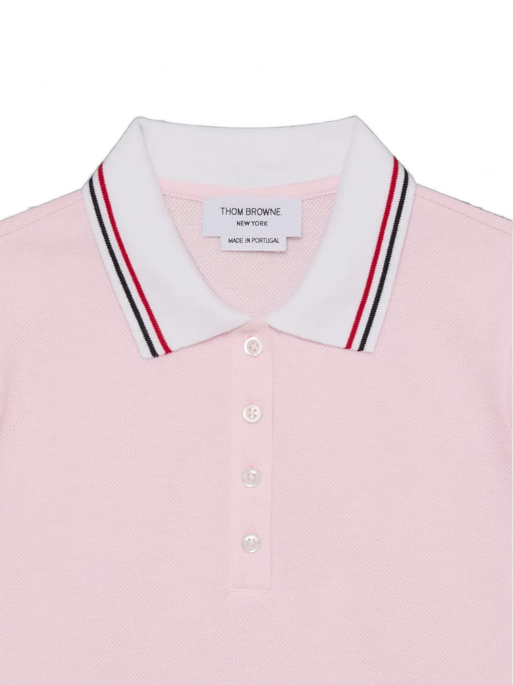 Платье-поло с плиссировкой Thom Browne Kids, розовый — фото 3