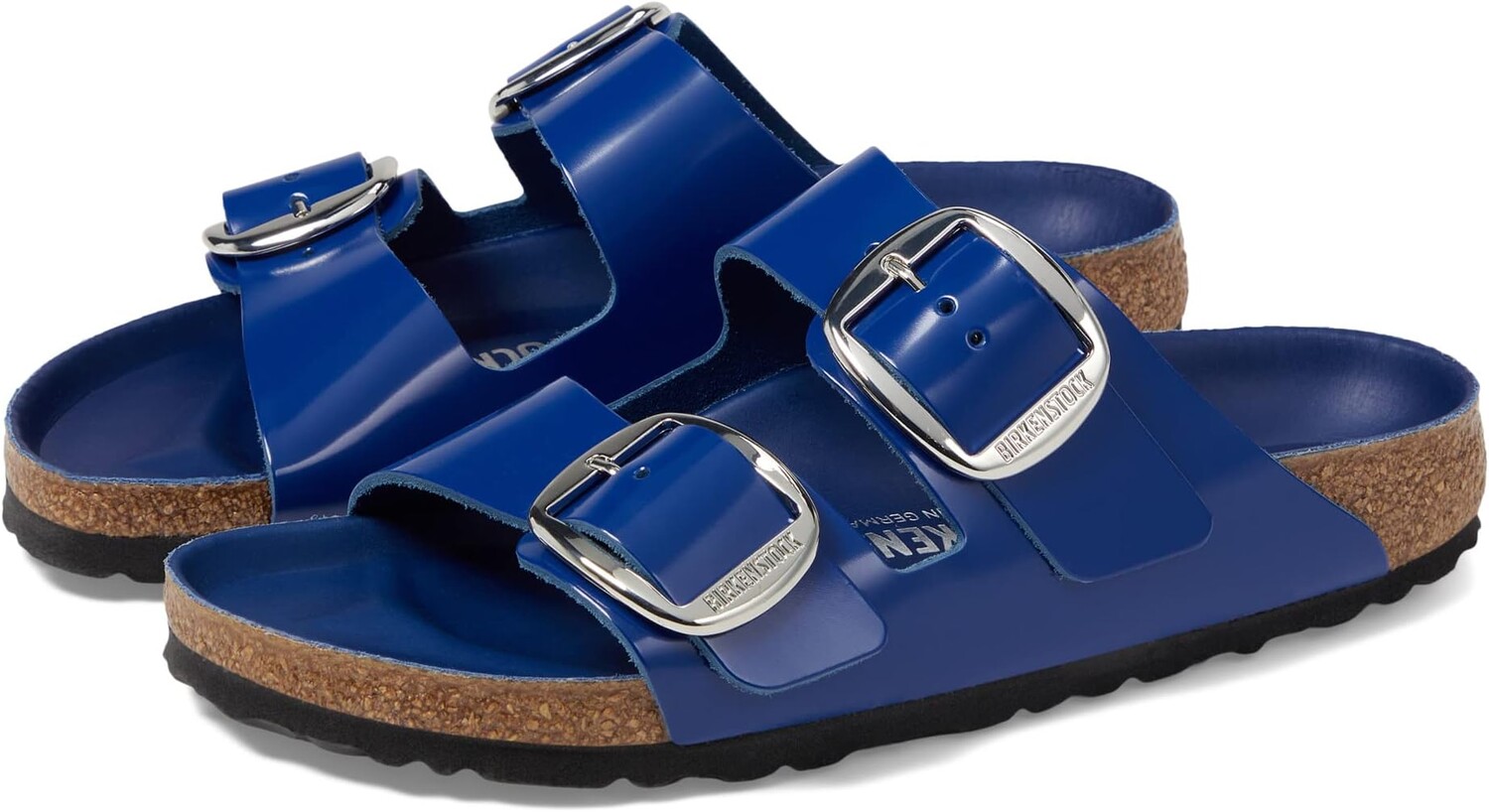 

Сандалии Birkenstock Arizona Big Buckle High Shine, цвет Cobalt