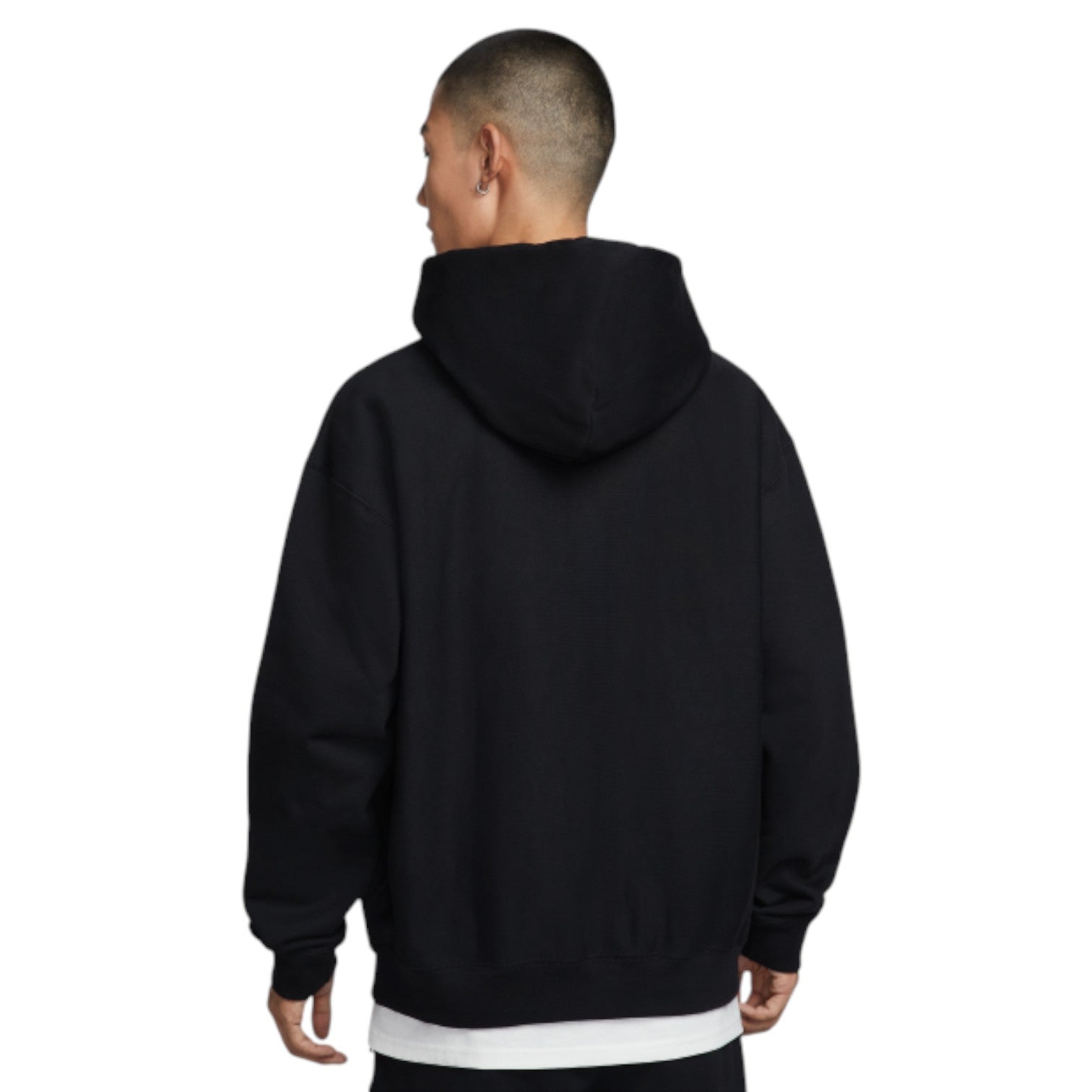 Худи Nike Solo Swoosh Full-Zip Fleece Hoodie 'Black' — фото 3
