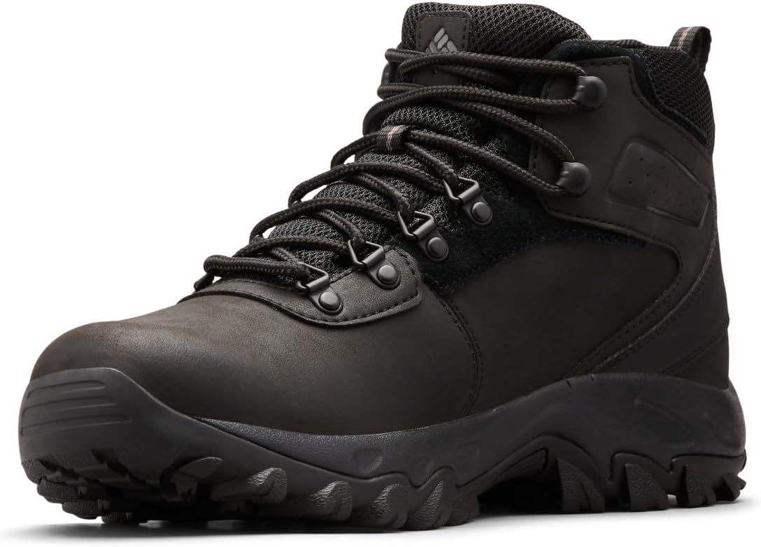 Columbia мужские треккинговые ботинки Newton Ridge Plus II Waterproof, Black/Black — фото 2
