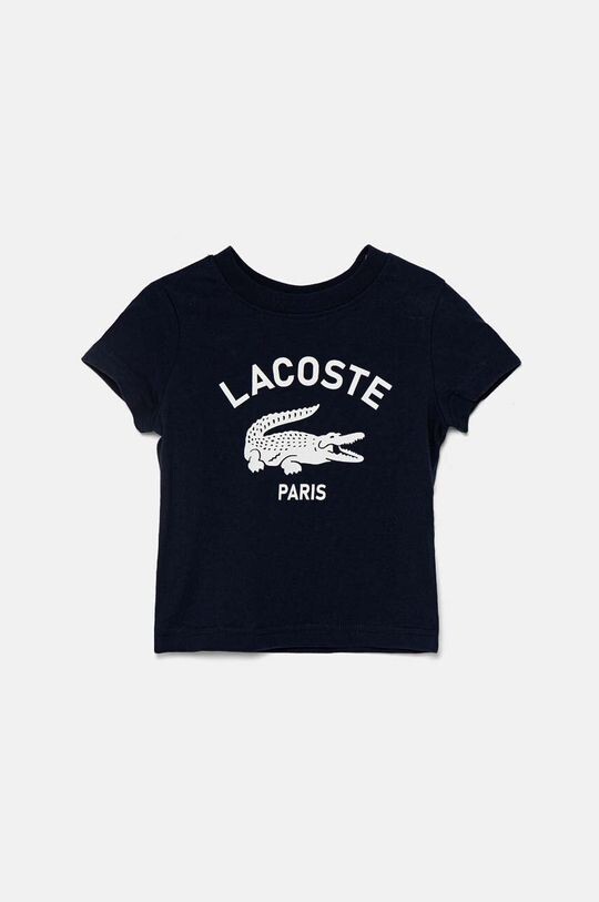 

Детская хлопковая футболка Lacoste, темно-синий