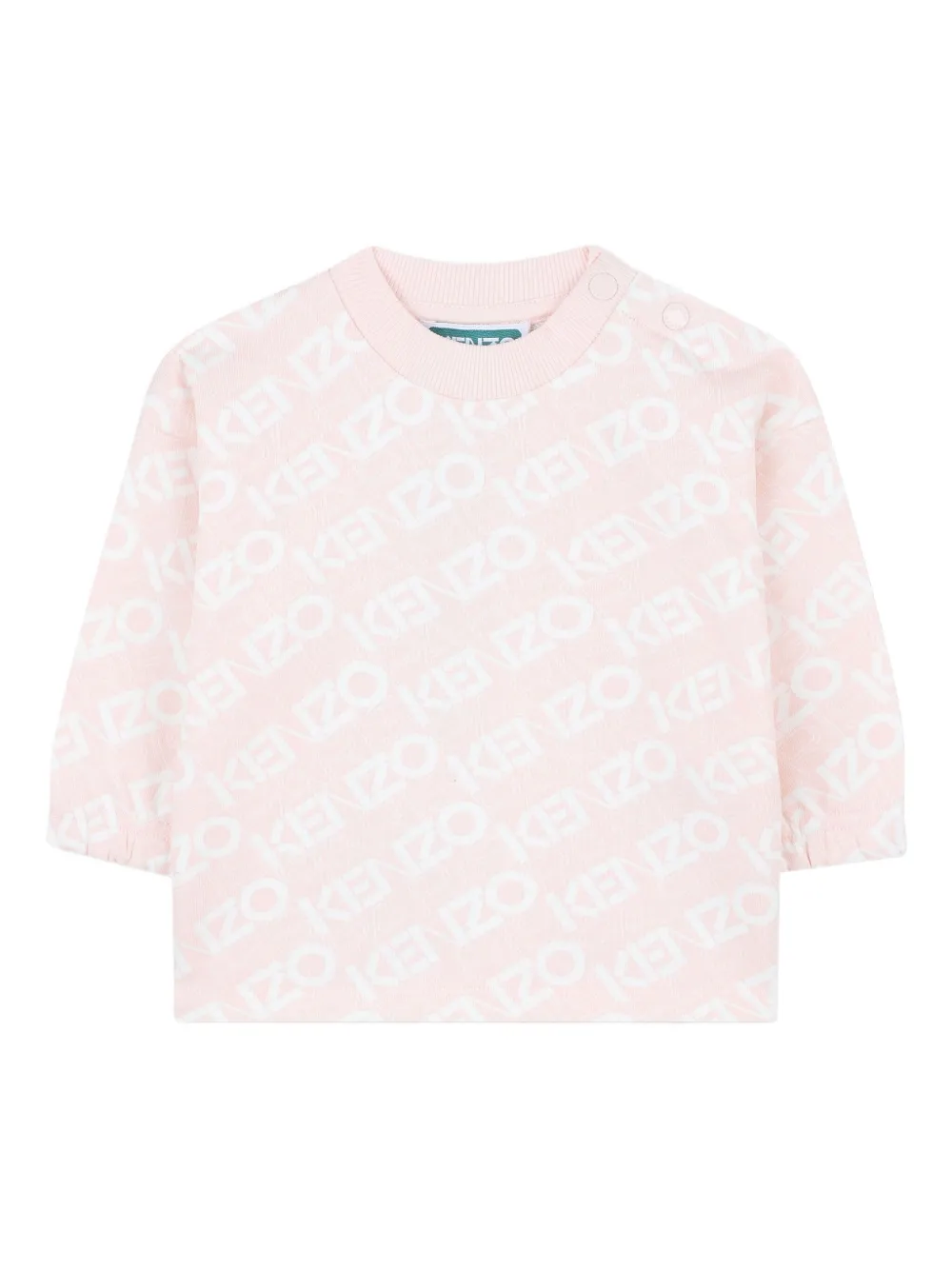 Спортивный костюм с монограммой Kenzo Kids, розовый — фото 3
