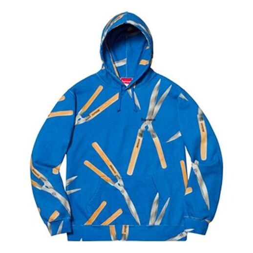 

Толстовка ss19 shears hooded sweatshirt royal Supreme, синий