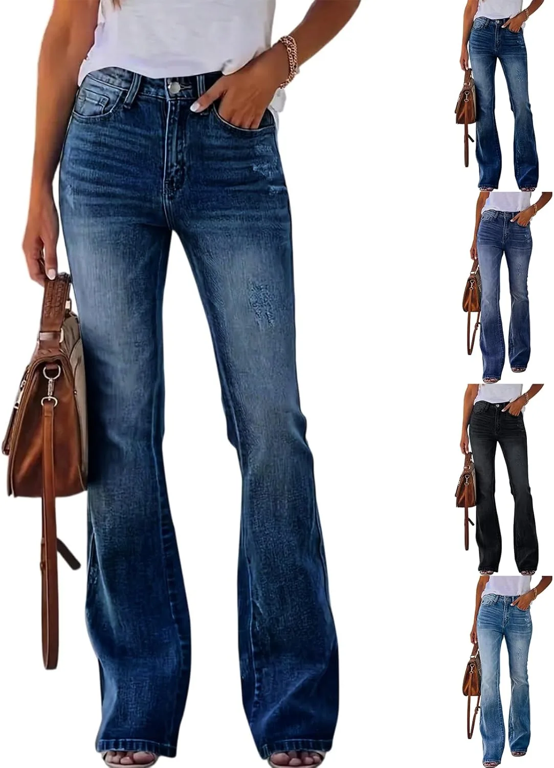 

Джинсы Bootcut для женщин с высокой посадкой и эластичным поясом