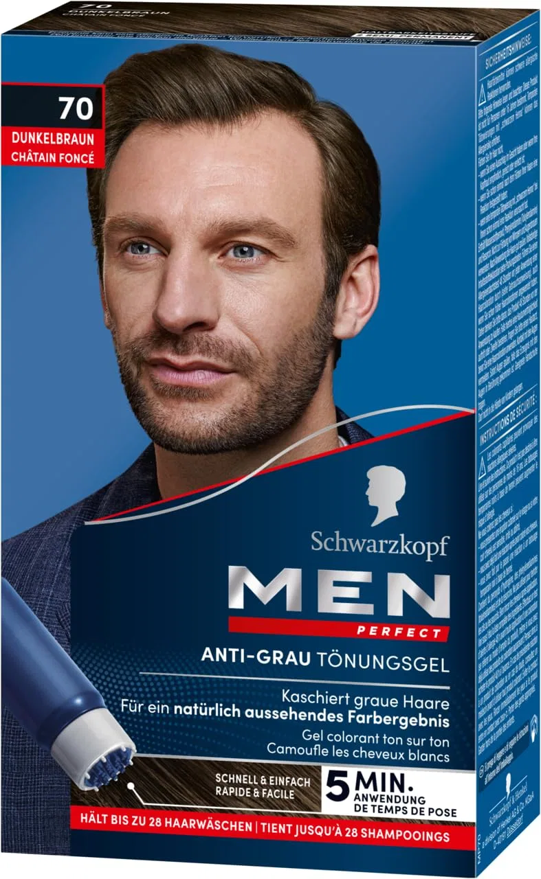 Мужской гель-краска для волос Anti-Grey Tint Gel 70 Dark Brown от Men Perfect Men Perfect — фото 2