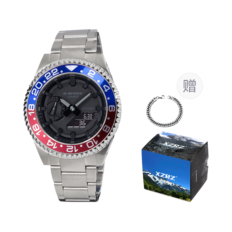 

Унисекс часы CASIO серии с двойным дисплеем жидкокристаллическим/аналоговым черные