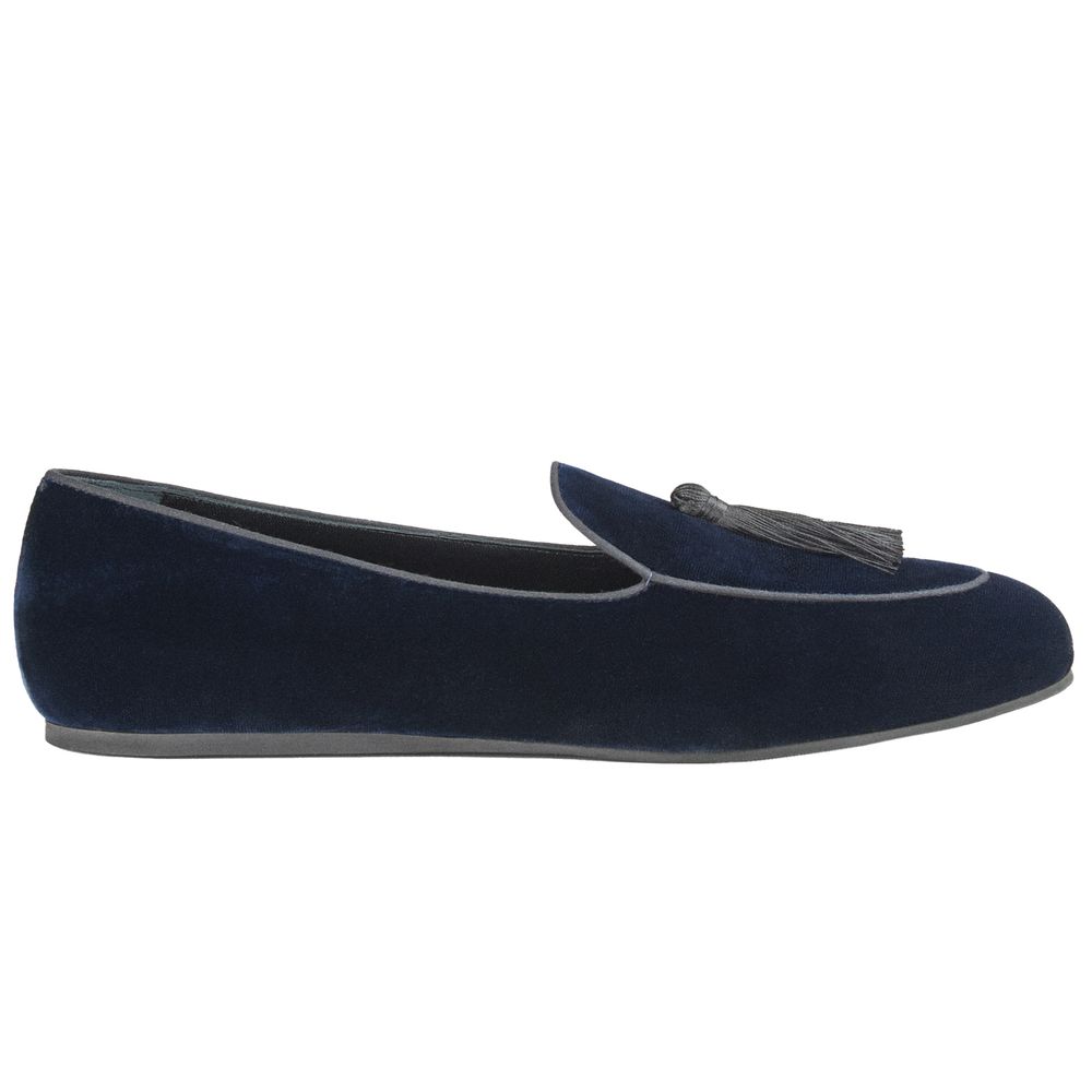 

Синие бархатные мокасины Charles William, Blue