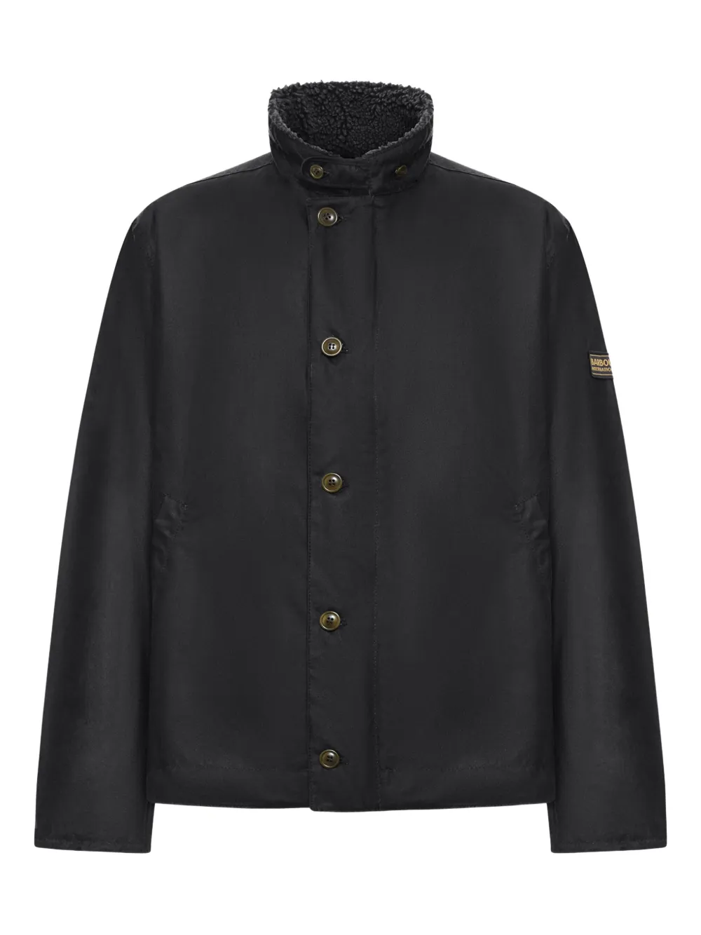

Куртка с высоким воротником и застежкой на пуговицы Barbour, черный