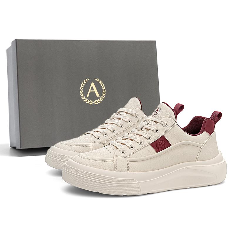 

AOKANG Кроссовки Air Force One Series мужские низкие бежево-зеленые, бело-красные, цвет White Red[Standard Sports Shoe Size]