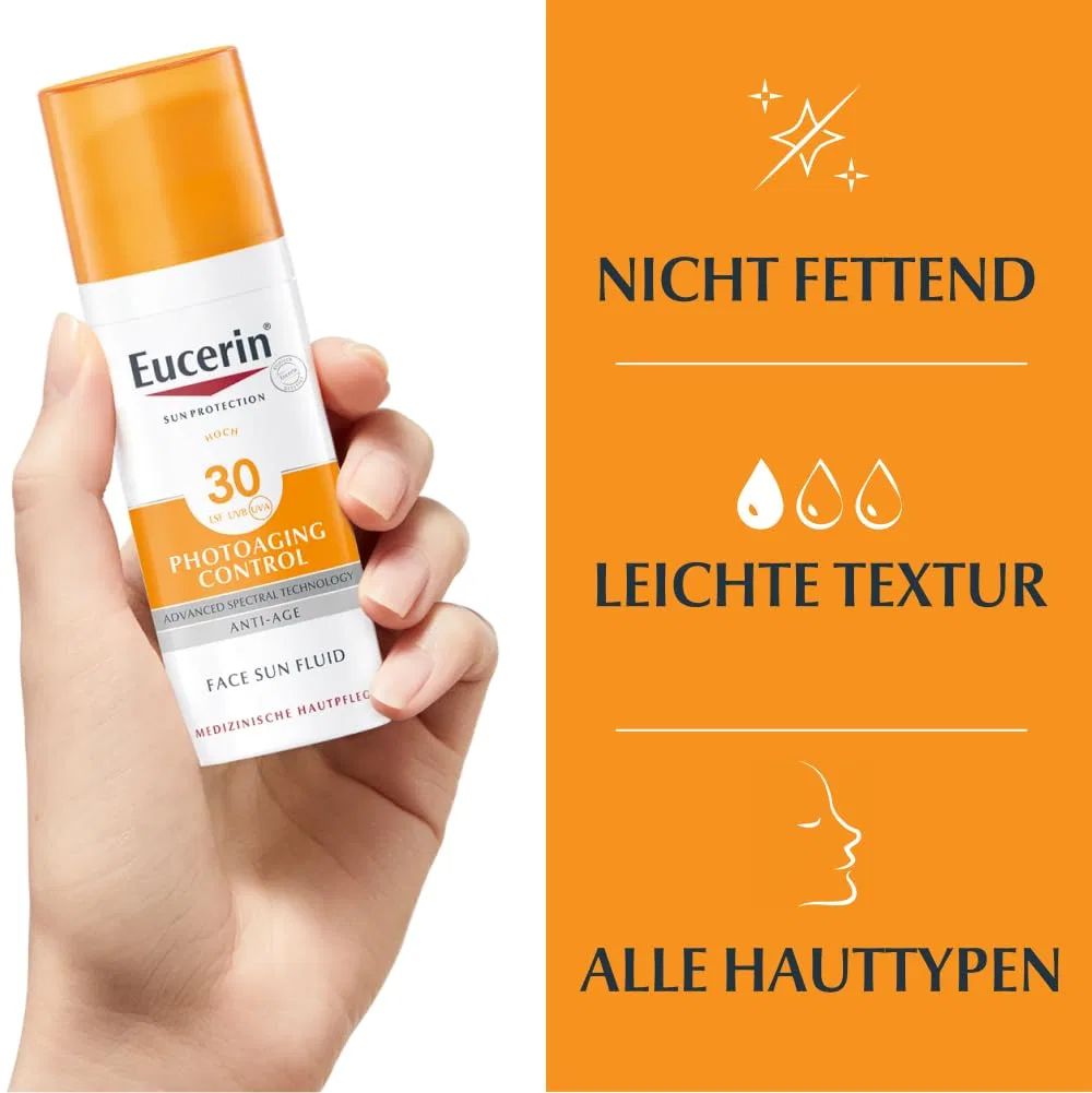 Солнцезащитный флюид для лица «Photoaging Control Face Sun Fluid SPF 30» от Eucerin, 50 мл Eucerin — фото 3