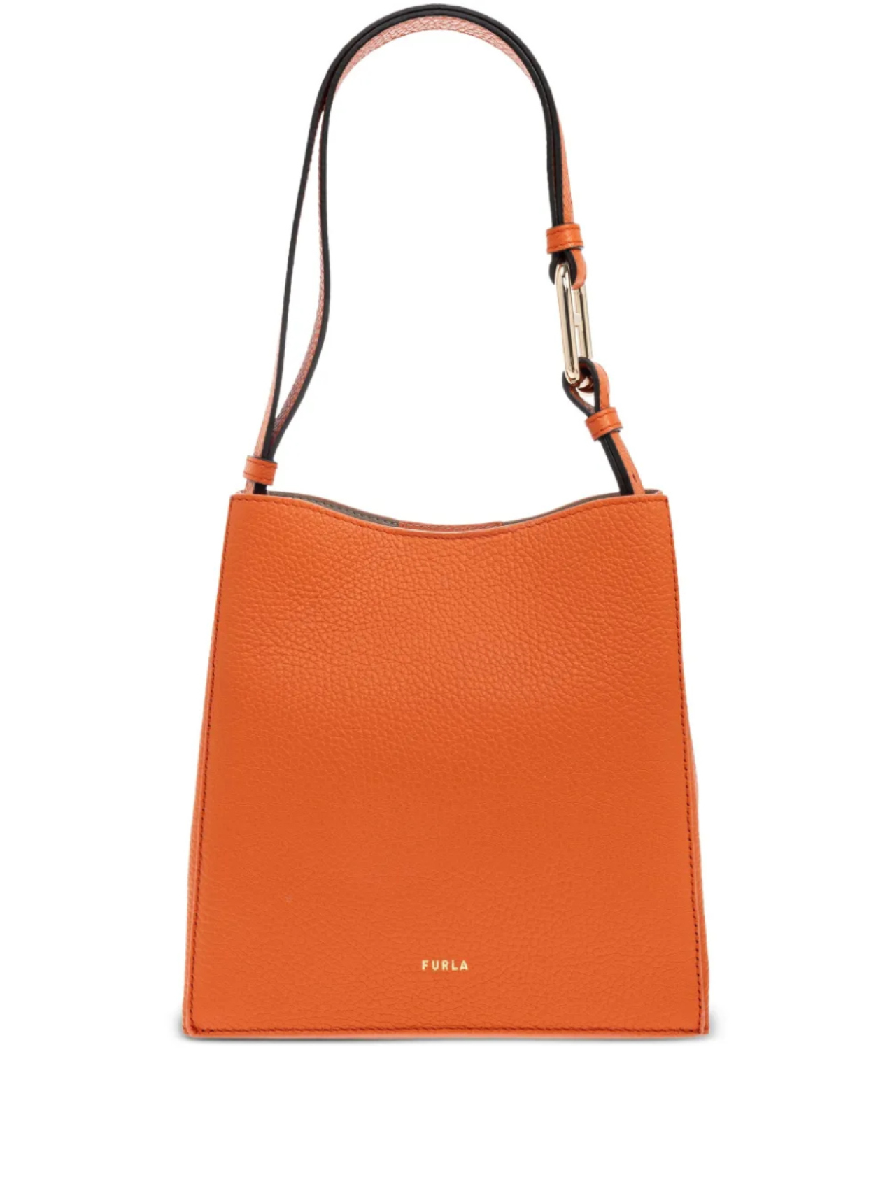

Кожаная сумка-тоут Furla Mini Nuvola, оранжевый