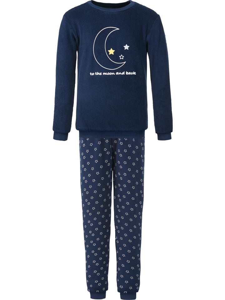 

Erwin Müller Детская пижама из махровой ткани темно-синего цвета