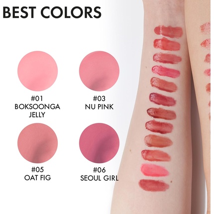 Jel-Fit Tint 12-часовая стойкая желеобразная текстура увлажняющий пигмент для губ Amuse — фото 3