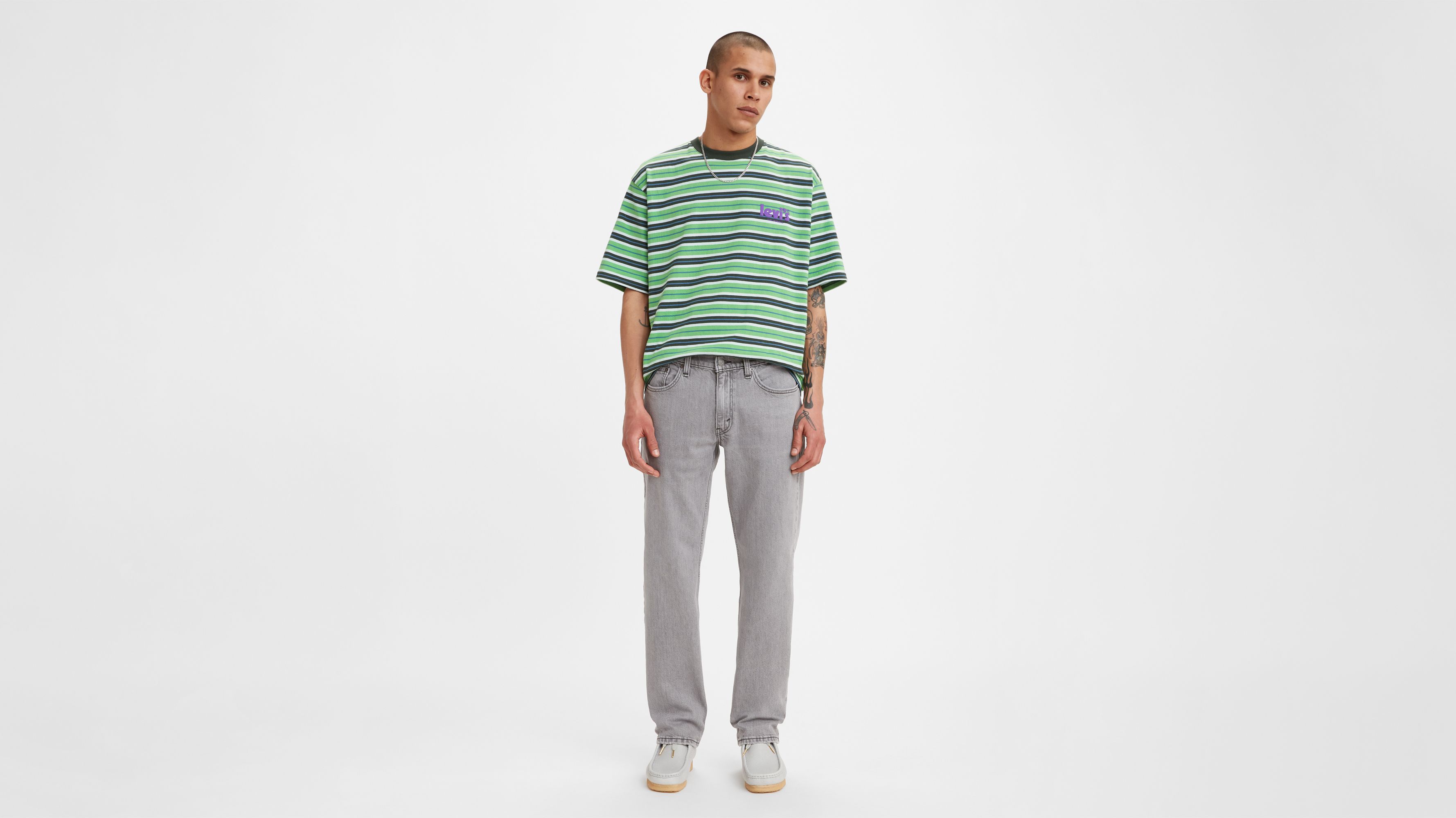 

514 Прямые мужские джинсы Levi's Flex, цвет Clouded Grey Mist - Grey - Stretch