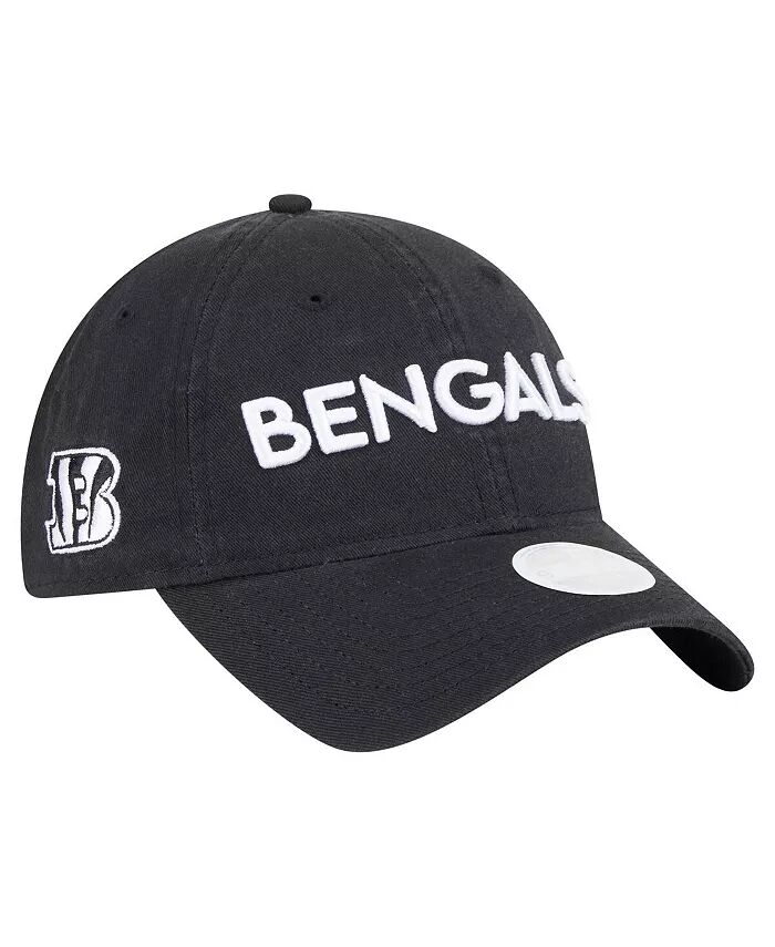 

Женская черная регулируемая кепка Cincinnati Bengals Cece 9TWENTY New Era